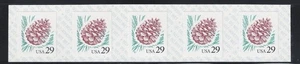 SCOTT#2491c, 29c PINE CONE PNC5, PLT.# B1. VF & NH. - Picture 1 of 2