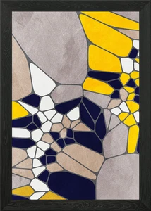 VORONOY GEOMETRIC 01F Gerahmtes Wandbild Poster Leinwanddruck Bild - Bild 1 von 1
