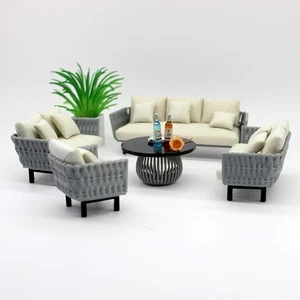 1:18/24/32 Diorama Sofa Coffee Table Model Set Garage Furniture Accessory Model - Picture 1 of 35