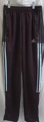 Adidas Pant Youth 11-12Y 152 Burgundy Three Stripes AEROREADY Athletic Primegree - Image 1 of 4