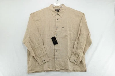 NWT Donald J Trump Shirt Signature Collection Mens XXL Brown Casual Long Sleeve - Image 1 of 4