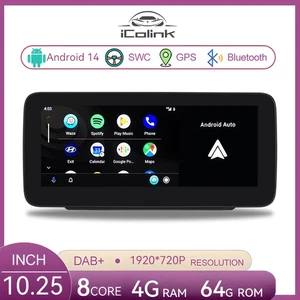 Para Benz Clase C GLC W205 NTG 5.0 2015-2018 Android 14 Carplay 4+64GB SWC 10,25" - Imagen 1 de 15