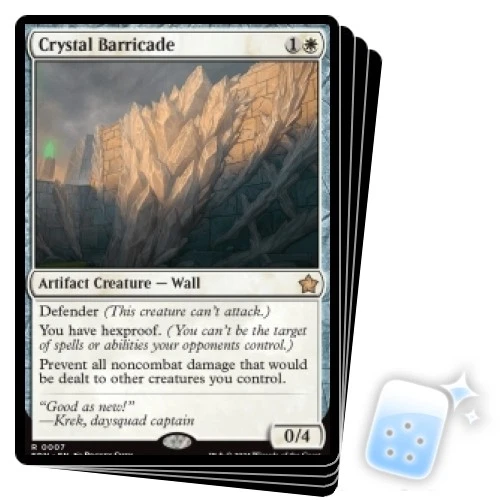 CRYSTAL BARRICADE X4 Foundations FDN Magic MTG MINT CARD - Image 1 of 1