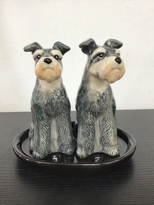 Grey Schnauzer Salt & Pepper Shakers - Ceramic - Picture 1 of 4