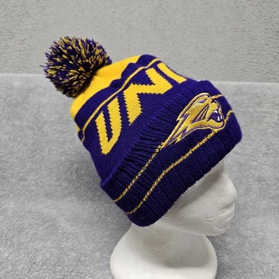 UNI Beanie Hat Northern Iowa Panthers Beanie UNI Panthers Toboggan Pom Cuff Cap - Image 1 of 4