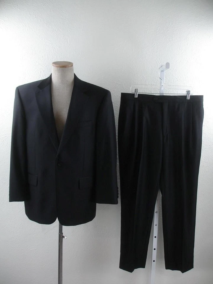 Men's 42S Jos. A Bank 2-Pc Formal Wear Tuxedo Notch Suit Black Pants 35 X 30 NEW - Image 1 of 4