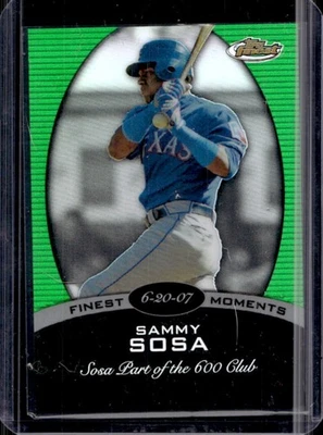 2008 Finest Sammy Sosa Moments Refractor Green #184/199 Rangers - Image 1 of 2