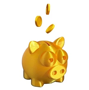 Golden Piggy Bank | Iconic Golden Pig Money Box Kids Adult Saving Coin Box - Foto 1 di 7