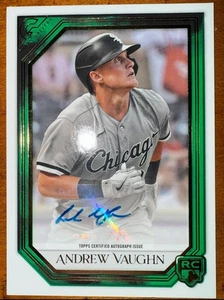 2021 Topps Gallery Andrew Vaughn RC #RA-AV - GREEN Parallel AUTO #/99 Rookie - Picture 1 of 2