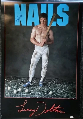 Lenny Dykstra Vintage 1986 Signed JSA #F66609 23x35" Full Size NY Mets "NAILS" - Image 1 of 4