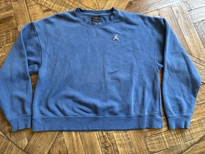 UGC Air Jordan Jumpman Logo Crew Neck Sweatshirt Size Small Loose Fit Royal 154 - Picture 1 of 5