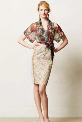 Byron Lars Anthropology Dress Lana 00 Petite Elegant Cocktail Formal XS - Image 1 of 4