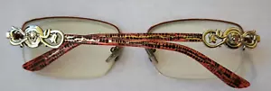 Versace Mod 1199 1176 Eyeglasses Half Rim Medusa Amber Frame 53-17 135 - Picture 1 of 12