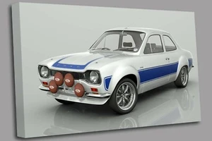 MK1 FORD ESCORT RACING CAR Canvas Wall Art Ready To Hang - Picture 1 of 6