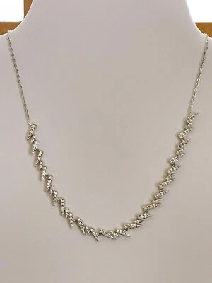 Collar Nadri Brillante, Circonita Cúbica, Tono Plateado, Nuevo con Etiquetas $110 Foto 1 de 4