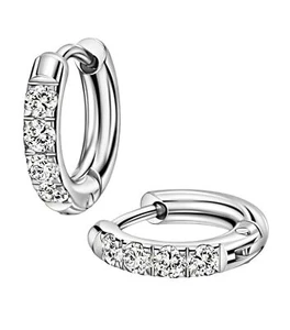 316L Surgical Stainless Steel Huggie Hoop Earrings 10G 12G 14G 8-20mm Cartila... - Picture 1 of 6