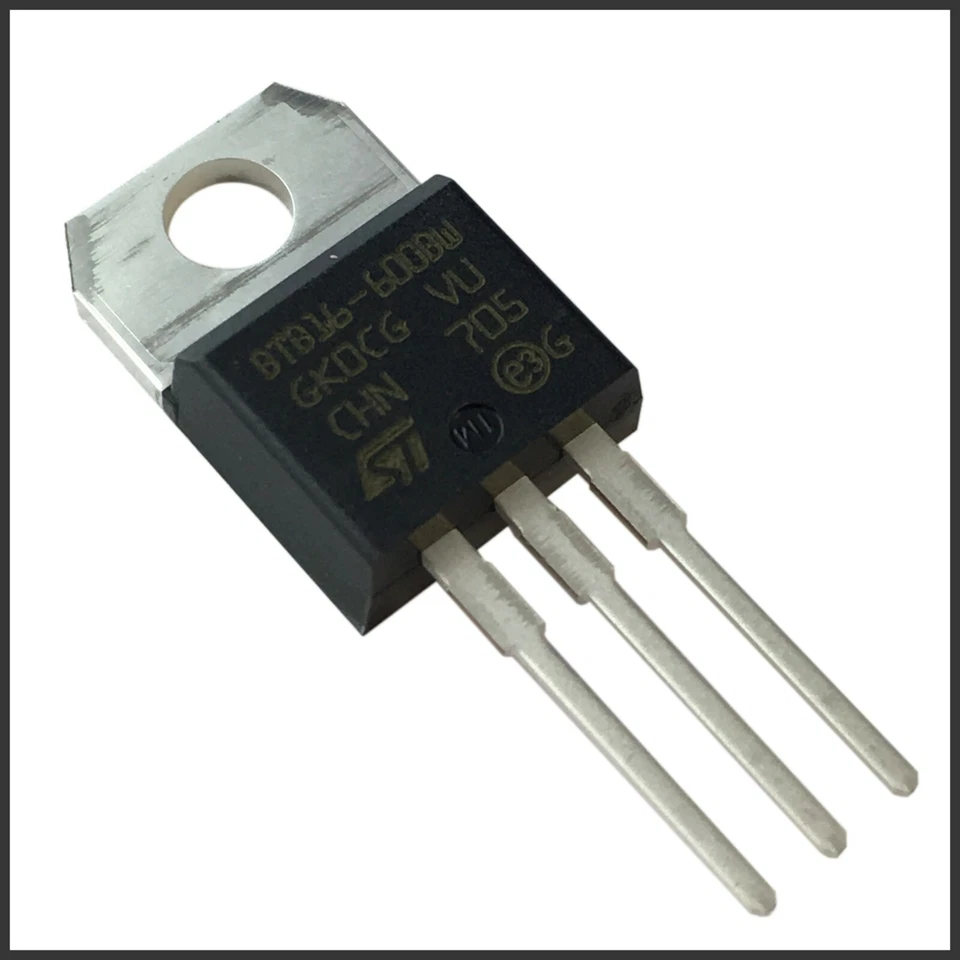 BTB16-600BW STM Triac Thyristor 16A 600V TO220-3 THT 50mA  - Bild 1 von 2