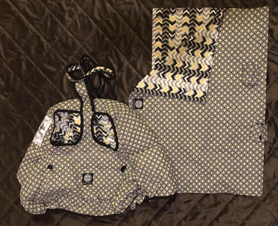 Balboa Baby- Shopping Cart Cover And Car Seat Canopy- Black, Yellow, White  - Image 1 of 1