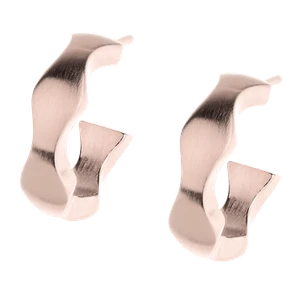 Ernstes Design Evia Ohrringe Creolen E578 Edelstahl vergoldet Halbcreolen - Bild 1 von 3