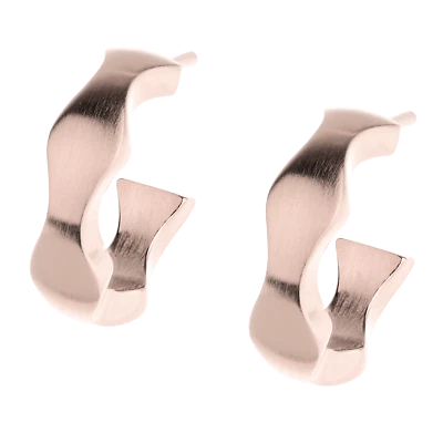 Ernstes Design Evia Ohrringe Creolen E578 Edelstahl vergoldet Halbcreolen - Bild 1 von 3