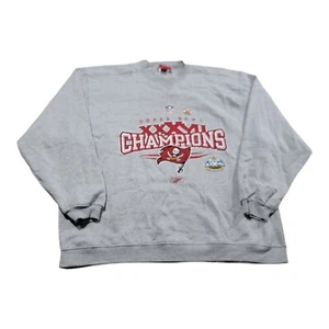 VTG Tampa Bay Buccaneers Crewneck Sweatshirt Adult Size XL Gray NFC Reebok - Picture 1 of 9