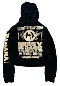 Vintage Rare Missy Elliot The Cookbook Vintage 2005 Album Velour Hoodie Medium - Picture 1 of 7