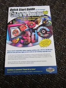 CD Stomper Instrucciones SOLO GUÍA Folleto en Papel 2002 Impresión de Etiquetas Inicio Rápido - Imagen 1 de 4