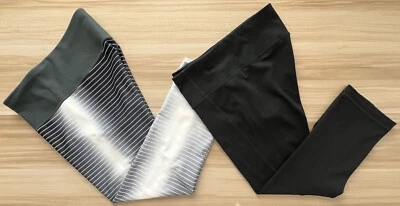 2 PARES Leggings de Compresión Deportivos Rápidos Gap GapFit Cortos Capri Medianos Negros Blancos Foto 1 de 4