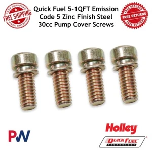 Quick Fuel 5-1QFT Emission Code 5 Zinc Finish Steel 30cc Pump Cover Screws - Picture 1 of 8
