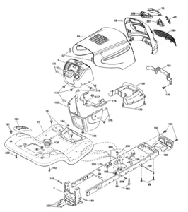 Fahrwerksbaugruppe für PoulanPro PB195H46YT Rasentraktor - Bild 1 von 9