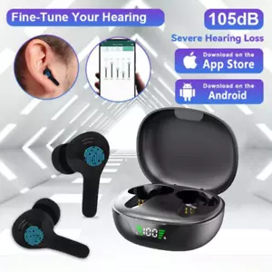 Wiederaufladbare Bluetooth Hörgerät App steuert Geräuschreduzierung Sprachverstärker - Bild 1 von 16