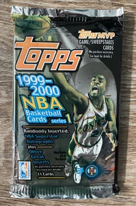 1999-00 Topps Series One NBA 1999-00 paquete de pasatiempos sin abrir - Imagen 1 de 2