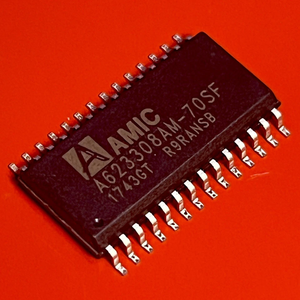 [1x] Chip A623308A AMIC CMOS SRAM Async Single 5V 64K-bit (8x8) 70ns SOP-28 SMD Foto 1 de 4