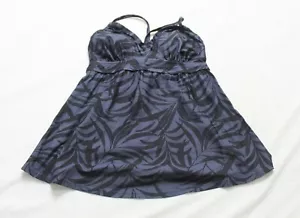 Isabel Maternity by Ingrid & Isabel V-Neck Tie Back Tankini Top Navy XLarge NEW - Picture 1 of 7