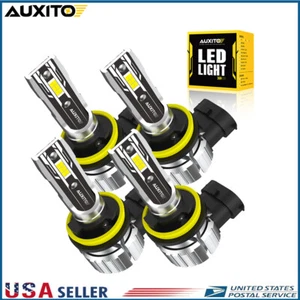 AUXITO 4x H11 LED Headlight Bulb Kit Low Beam 120000LM Super Bright 6500K White - Picture 1 of 12
