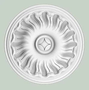 Orac Decor R11 Rosette Runder Blumen Polyurethan- Weiß Durchmesser Ø19 H3,6 CM - Bild 1 von 1