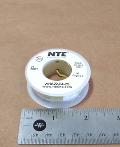 ( 25 FT Spool ) NTE WHS22-04-25 (22 AWG) Solid Hook Up Wire 300V (Yellow) ROHS - Picture 1 of 3