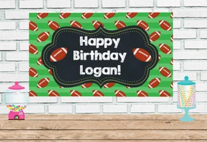 3x6 Football vinyl Birthday Banner - Picture 1 of 2