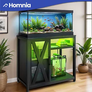 50 Gallon Aquarium Stand Reptile Terrarium Cabinet with Storage & Power Outlets - Picture 1 of 11