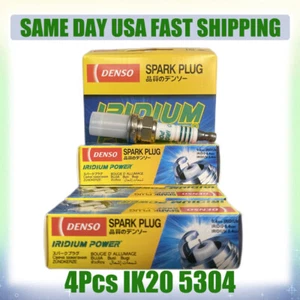 4Pc Denso IK20 5304 Iridium Spark Plug for Toyota Honda Nissan Mazda Chevy Volvo - Picture 1 of 7