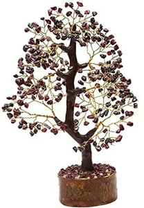 Roter Granat Natur Kristall Edelstein Geld Baum Viel Glück Wohlstand Feng Shui - Bild 1 von 3