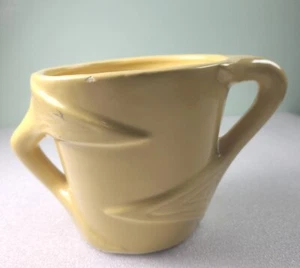 Robison Ransbottom RRP Bright Yellow Two Handle Flower Pot Roseville Ohio - Picture 1 of 14
