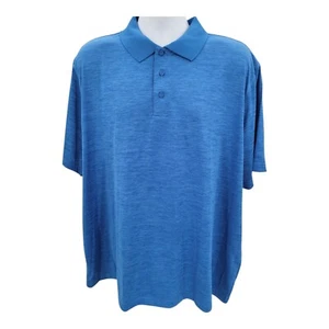 Croft & Barrow Blue Polyester Short Sleeve Golf Polo Shirt Size 2XL - Picture 1 of 3