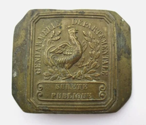 RARE Police Buckle Boucle Gendarmerie Départementale Sureté France 1830-1850 - Imagen 1 de 2