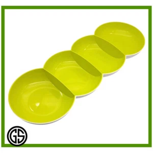 Tupperware Allegra 4 Peas Serving Tray Green Limited Edition - Picture 1 of 10
