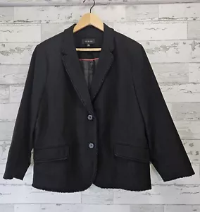Talbots Womens Textured Fringe Blazer 18 Tailored Soft Cotton Classic Business - Picture 1 of 10