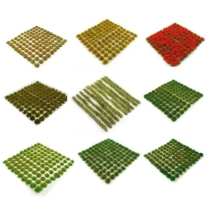 Static Grass Tufts Sheet - Model Railway Scenery Wargames Self Adhesive - Picture 1 of 109
