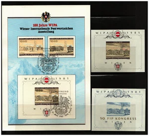 Österreich - WIPA 1981 - Speziallot Phasendrucke - Bild 1 von 3