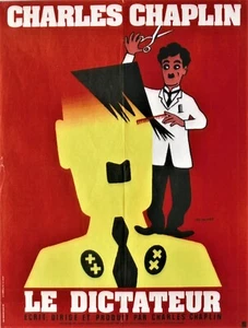 Original vintage poster CHARLES CHAPLIN LE DICTATEUR COMEDY FILM c.1968 - Picture 1 of 1