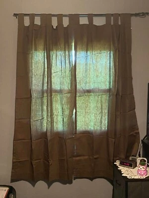 Cortinas Marrón 2 Pr. 4 paneles 39”X 62” cada panel Foto 1 de 4